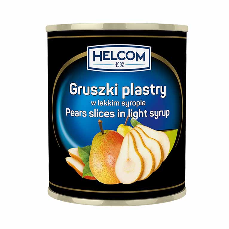 Gruszki w syropie plastry 3,25 L HELCOM